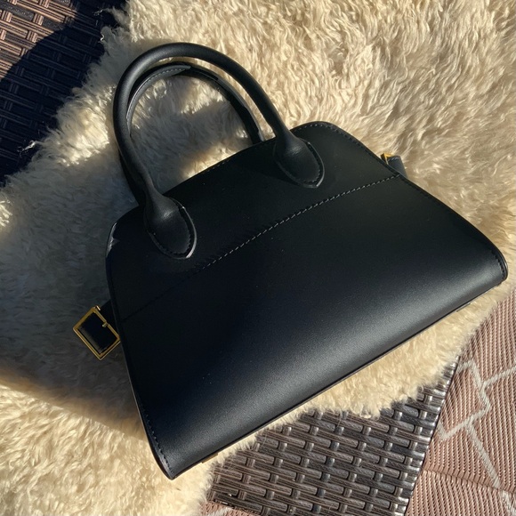 Mini Margaux 7.5 Black Leather Mini Top Handle Tote Bag - Picture 9 of 9